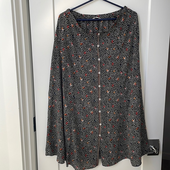 Modern button front A-line skirt - Picture 1 of 4